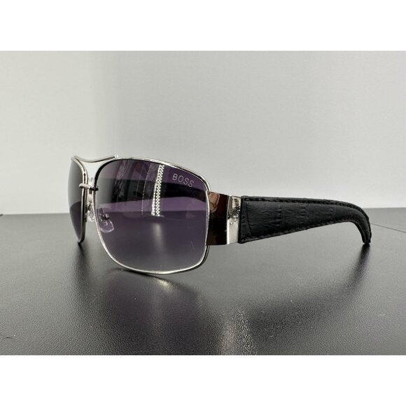 Boss By Hugo Boss Shades Mod604 Croc-Leather & Silver Frame Made In Italy (C2-18